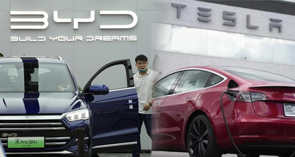 銷量即將超越特斯拉 比亞迪搶電動車全球第1